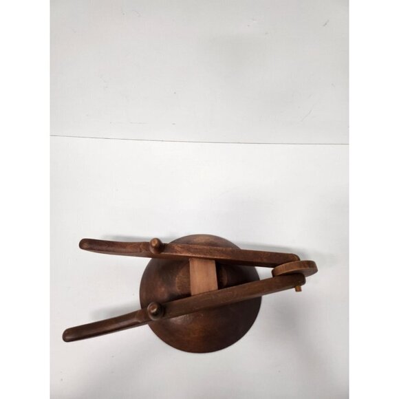 Vintage Wood Wheelbarrow Nut Candy Serving Bowl Garden Decor Potpourri Country - Picture 6 of 10